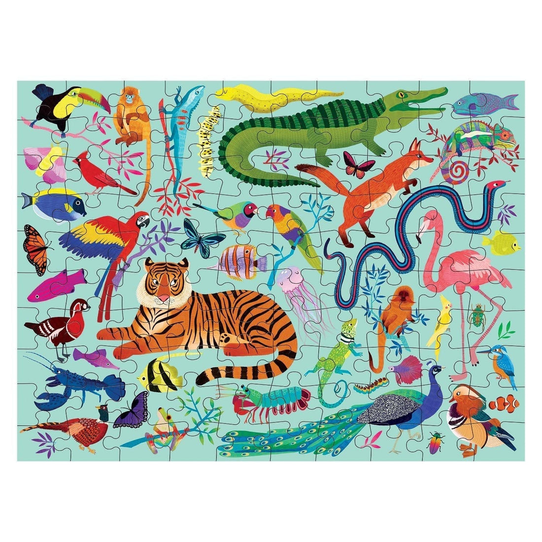 Animal Kingdom 100 Piece Double-Sided Puzzle