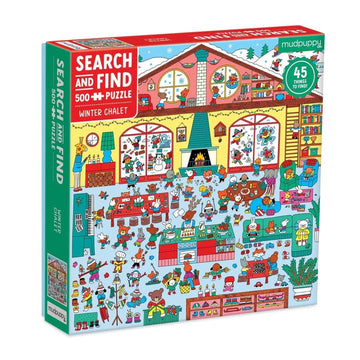 Search & Find Winter Chalet 500 Piece Puzzle