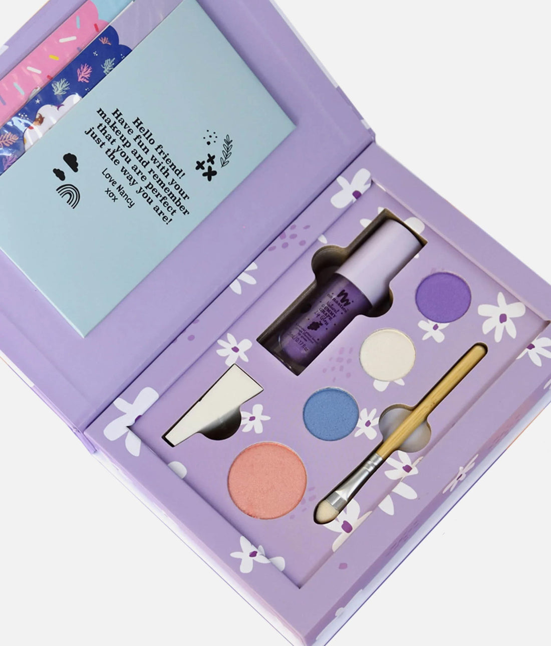 Nancy Purple Natural Pressed Powder Kids Makeup Palette Kit