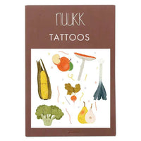 Organic Fruits and Veggies Temporary Tattoos