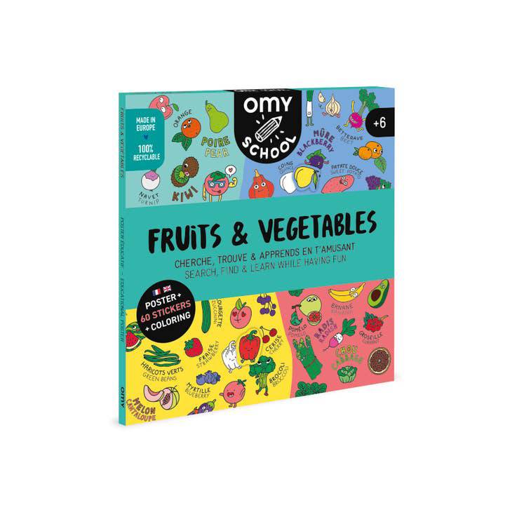 OMY School Fruits and Vegetables Poster