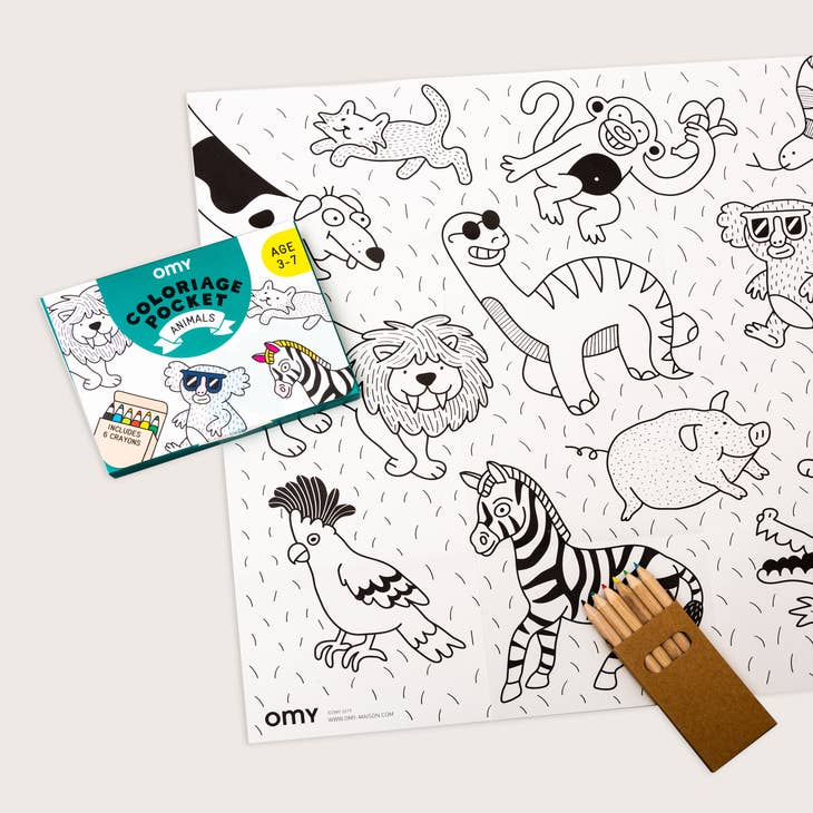 OMY Pocket Colouring Mini Poster