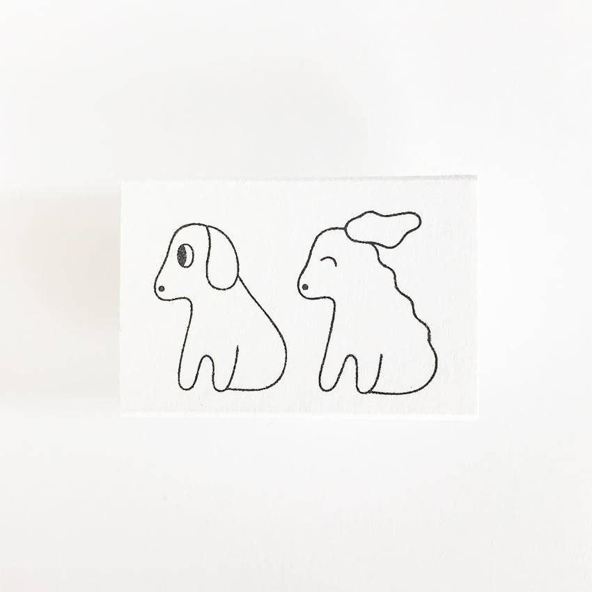 Mini Stamps - Dog and Wind