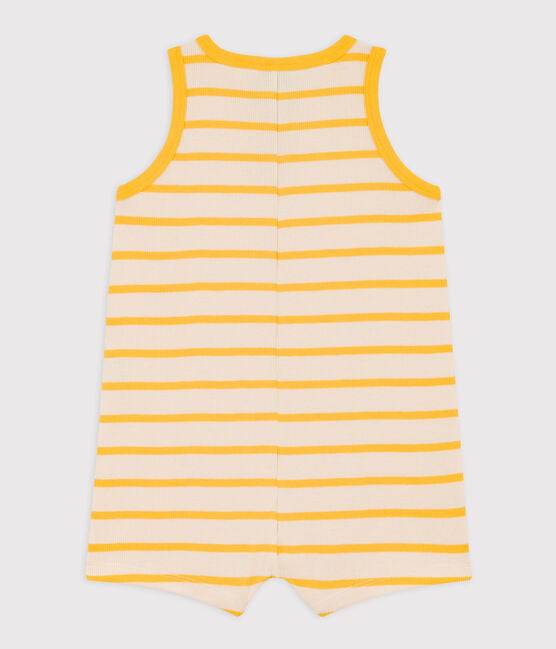 STRIPED RIB-KNIT PLAYSUIT