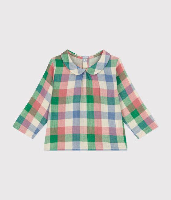 Babies Cotton Gauze Blouse with Collar