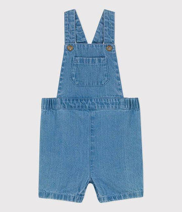 LIGHT DENIM OVERALL SHORTS