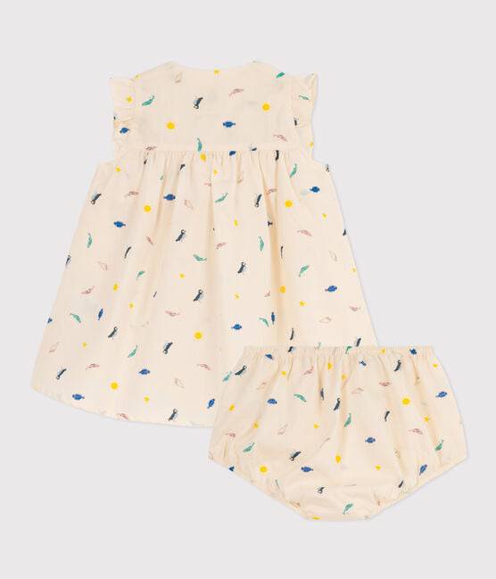 PATTERNED POPLIN DRESS AND BLOOMERS