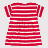 STRIPED SHORT-SLEEVED JERSEY DRESS