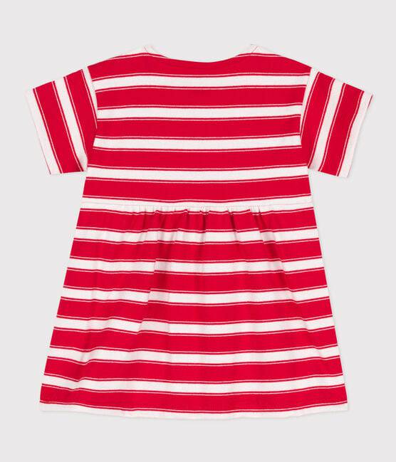 STRIPED SHORT-SLEEVED JERSEY DRESS