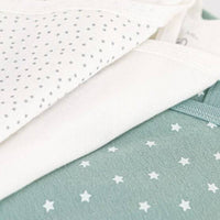 Long Sleeved Wrapover Cotton Bodysuits 3-pack - Stars