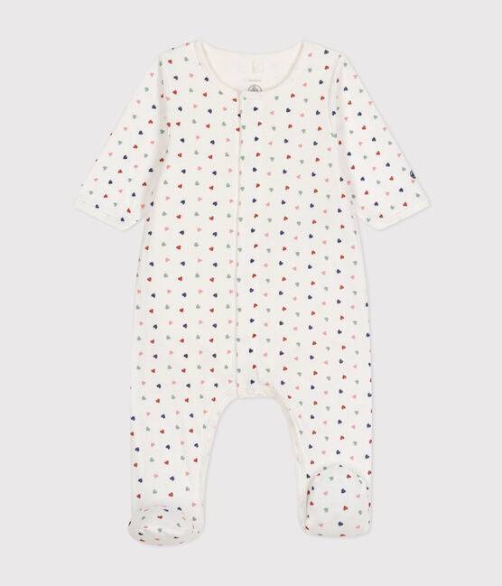 BABIES' BODYJAMA IN MINI-HEART PRINT TUBE KNIT