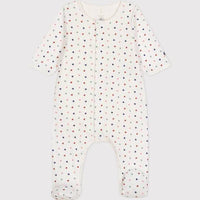 BABIES' BODYJAMA IN MINI-HEART PRINT TUBE KNIT