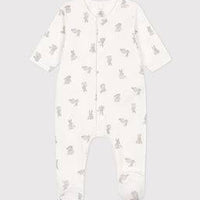 Printed Cotton Sleepsuit - Bunnies