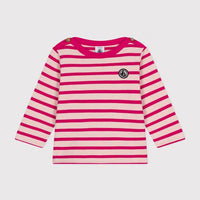 BABIES' THICK COTTON BRETON TOP - PINK