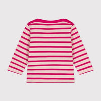 BABIES' THICK COTTON BRETON TOP - PINK