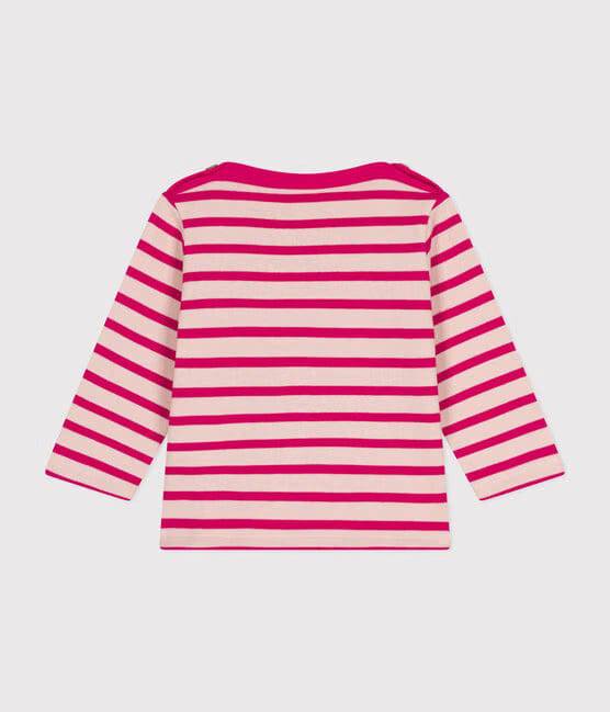 BABIES' THICK COTTON BRETON TOP - PINK