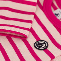 BABIES' THICK COTTON BRETON TOP - PINK