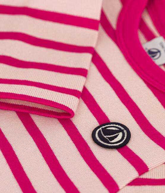 BABIES' THICK COTTON BRETON TOP - PINK