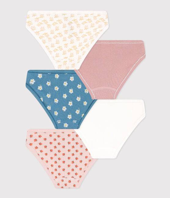 Girls' Flower Cotton Briefs - 5 Pack