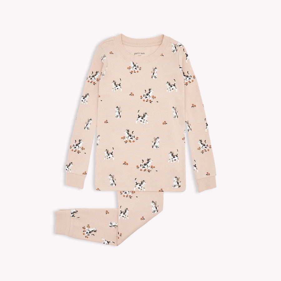 Kittens Print on Rose Dust PJ Set