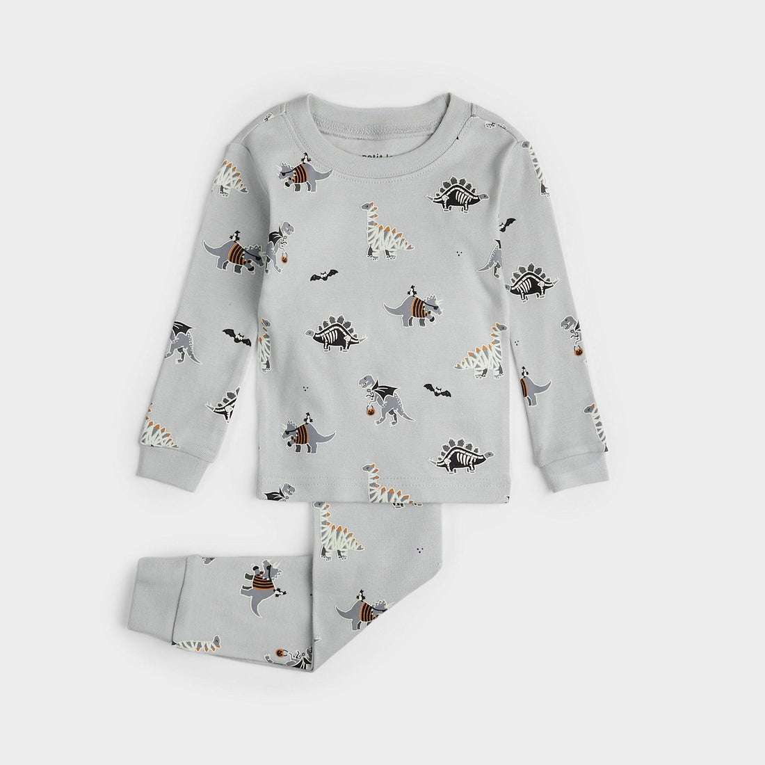 Dinoscaries Glow in the Dark on Lunar Grey PJ Set