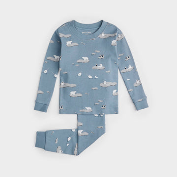 Arctic Landscape Print on Faded Blue PJ Set