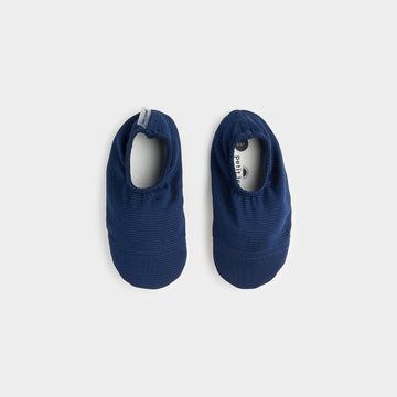 Ribbed Navy Swim Slippers