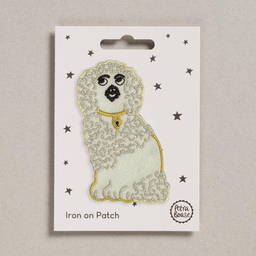 Iron on Patch - White Dog