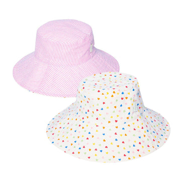 Rainbow Hearts Reversible Sun Hat