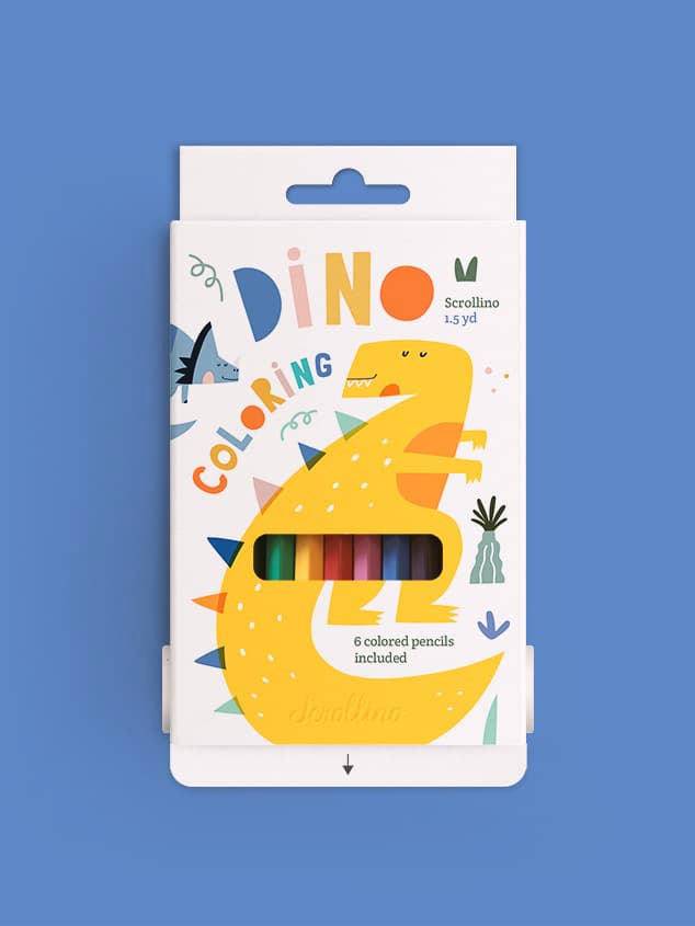 Scrollino Dino Coloring