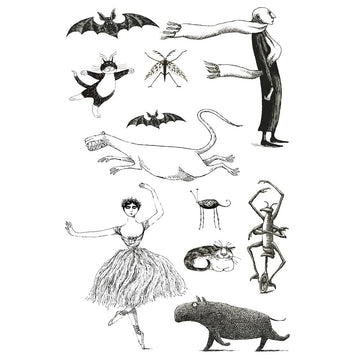 Gorey's Creatures and Figures Tattoo Sheets