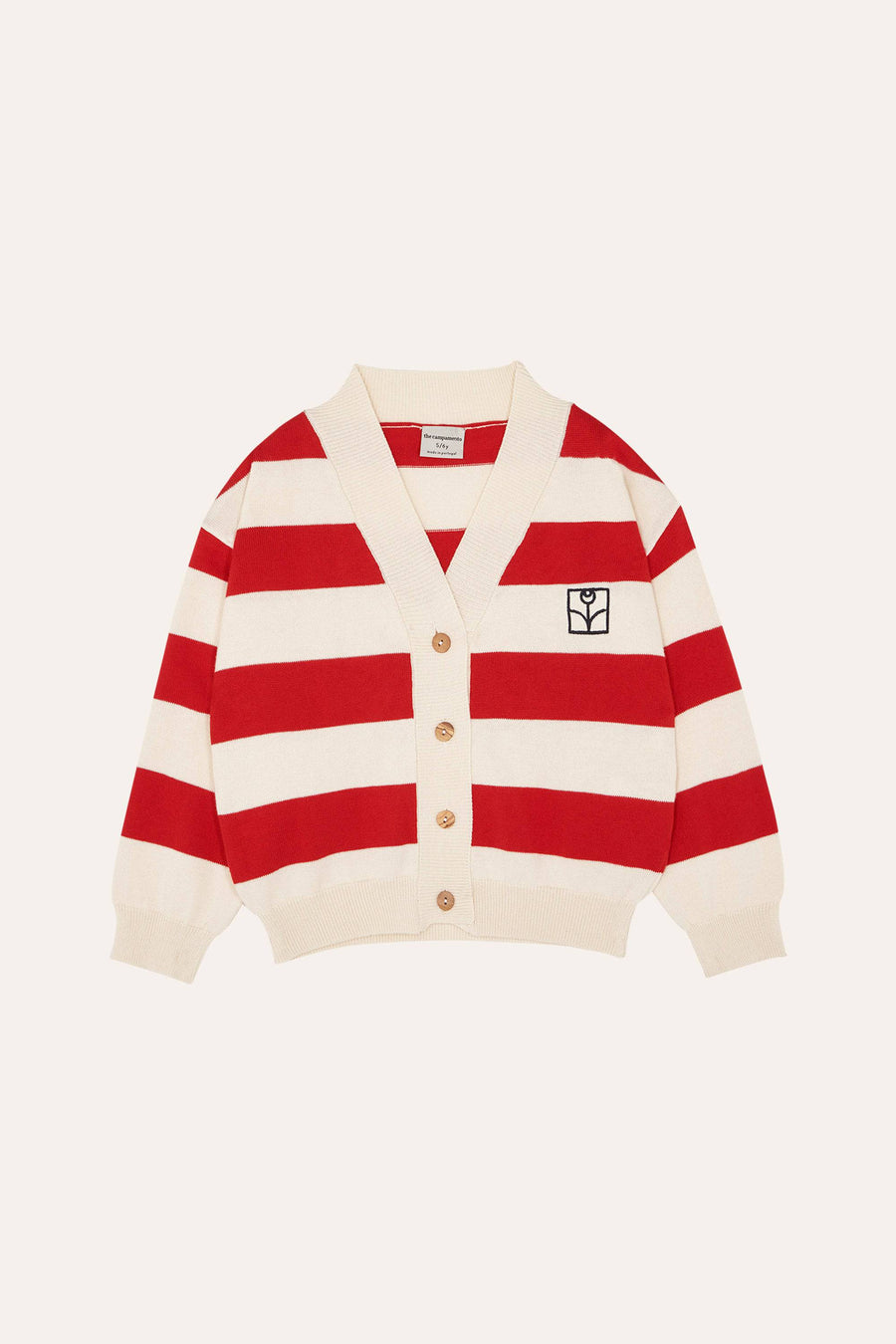 Red Stripes Oversized Kids Cardigan