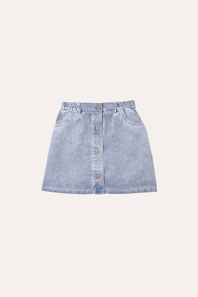 LIGHT BLUE WASHED SKIRT