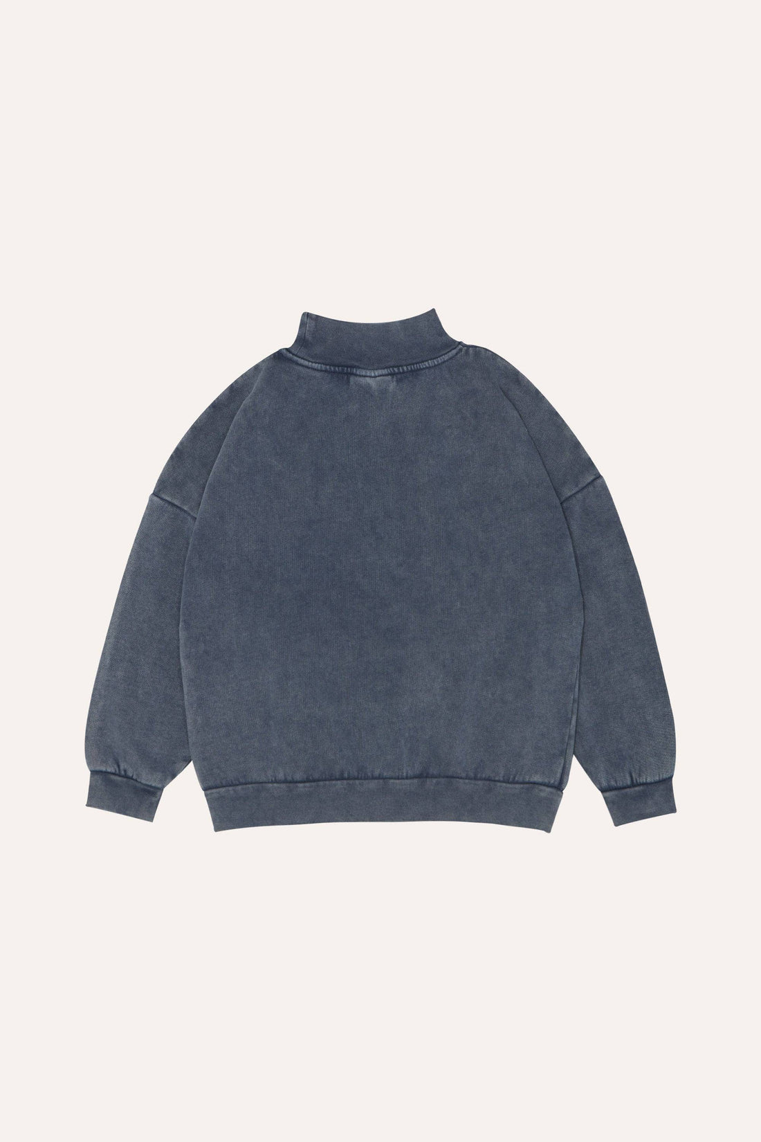 Blue High Necked Oversized Sweatshirt