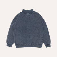 Blue High Necked Oversized Sweatshirt