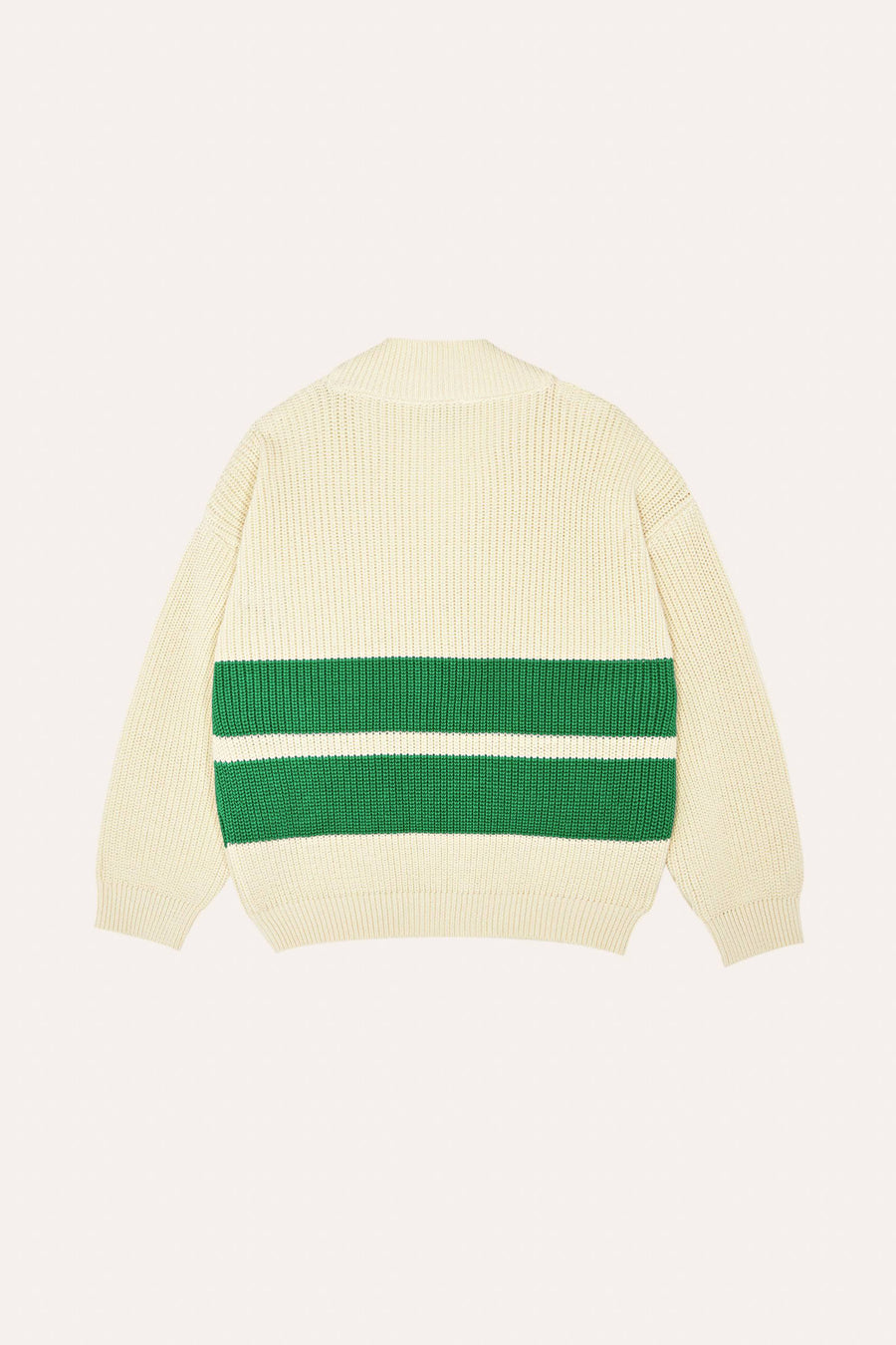 Green Bands Oversized Kids Cardigan