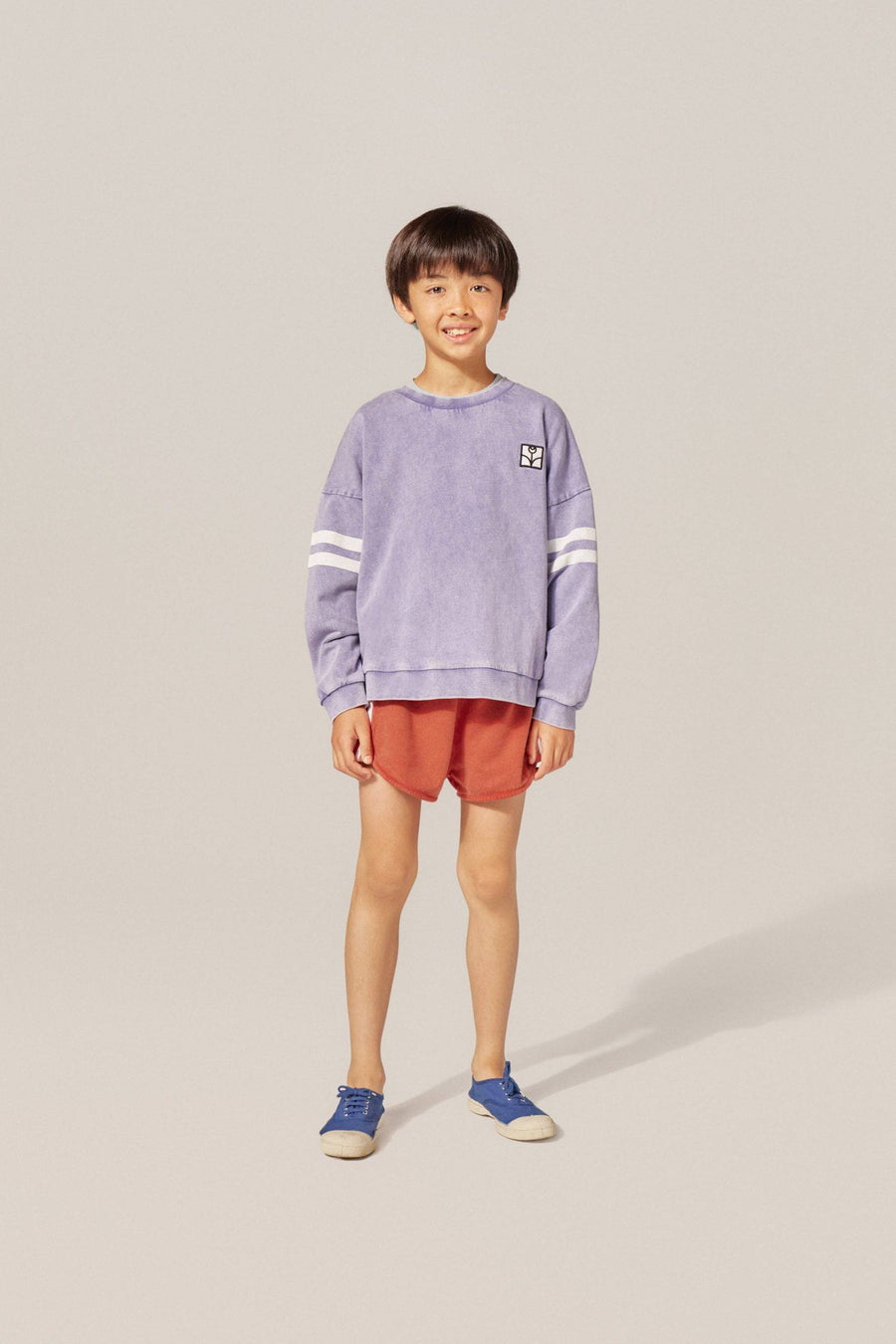 Washed Blue Oversized Kids Sweatshirt