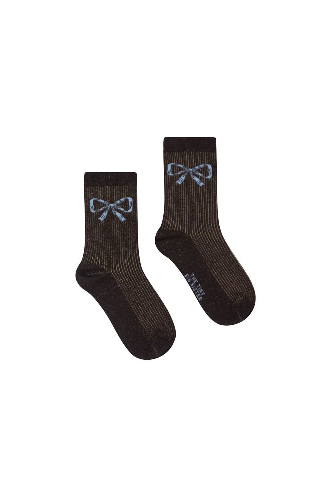 Bow Medium Socks - Charcoal