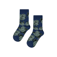 Roses Medium Socks - Moss Green