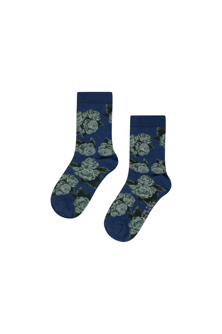 Roses Medium Socks - Moss Green