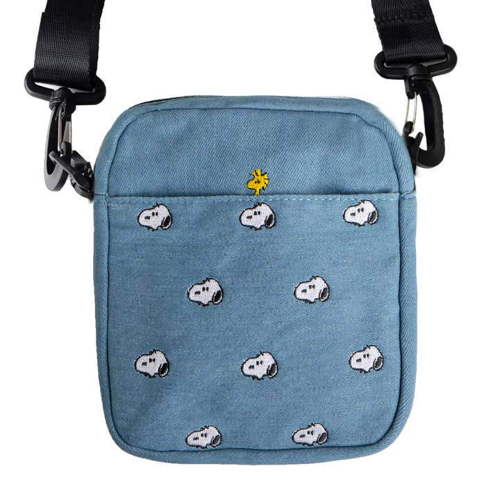 3P4 X Peanuts® - Snoopy Embroidered Denim Crossbody Bag