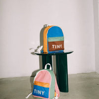 Color Block Backpack - Blue/Emerald