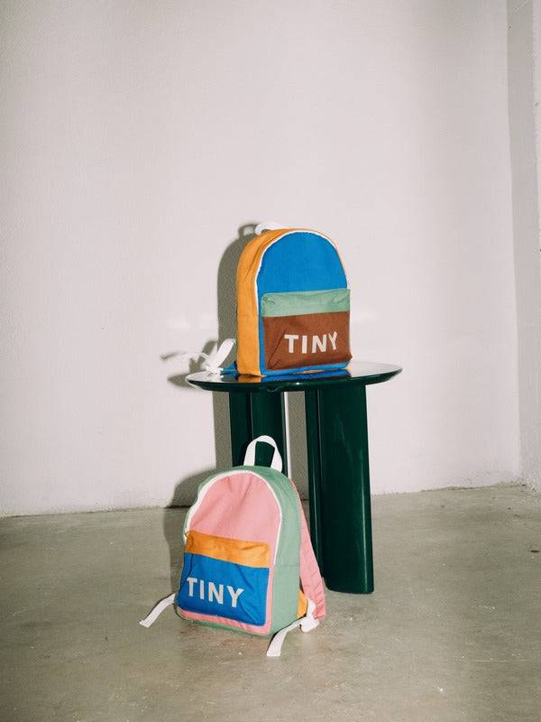 Color Block Backpack - Blue/Emerald