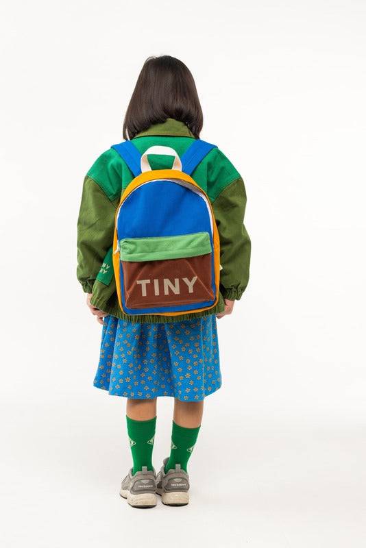 Color Block Backpack - Blue/Emerald