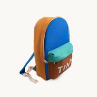 Color Block Backpack - Blue/Emerald