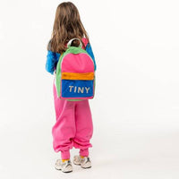 Color Block Backpack - Pink/Mustard