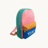 Color Block Backpack - Pink/Mustard