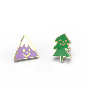 Mountain and Tree Earrings