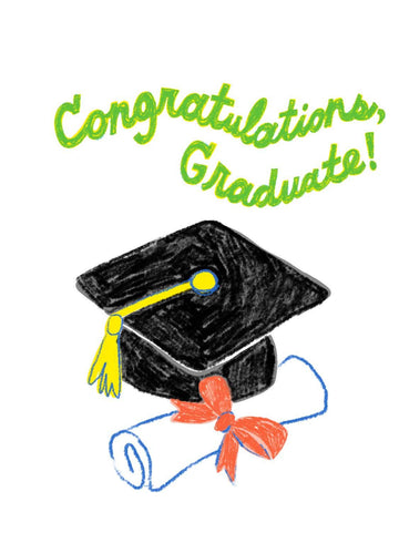 You Did it Grad Risograph Card