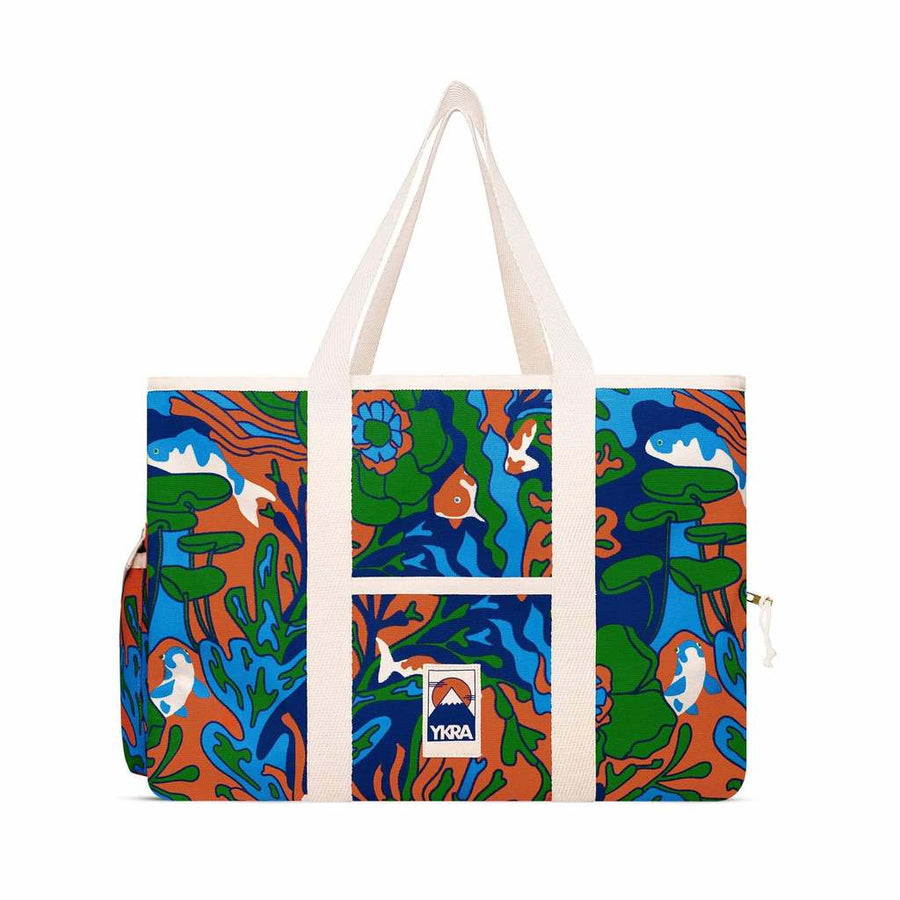 Trippy Fish Blue Beach Bag